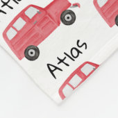 Gepersonaliseerde Baby Boy Red Jeep Car Fleece Deken (Hoek)