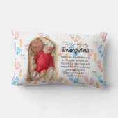 Gepersonaliseerde Baby Christelijke Gebedsaandenke Kussen (Achterkant)