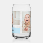 Gepersonaliseerde Baby & DAD Blikvorm Glas (Achterkant)