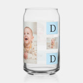 Gepersonaliseerde Baby & DAD Blikvorm Glas (Rechts)