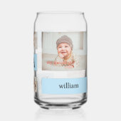 Gepersonaliseerde Baby & DAD Blikvorm Glas (Links)