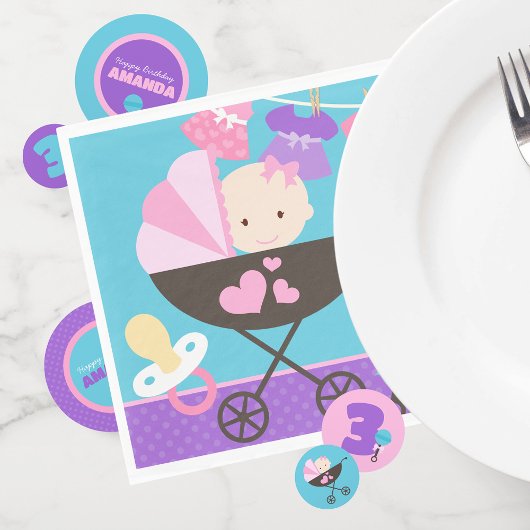 Gepersonaliseerde Baby Doll Verjaardag Party Decor Confetti