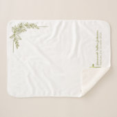 Gepersonaliseerde Baby Doop Gouden Kruis Bloemen Sherpa Deken (Voorkant (horizontaal))