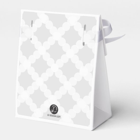 Gepersonaliseerde Baby Doop Grijs Wit Goud Kruis Bedankdoosjes (Achterkant)