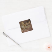 Gepersonaliseerde Baby Draak Lizard Jigzaag Puz Vierkante Sticker (Envelop)