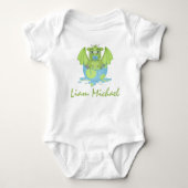 Gepersonaliseerde Baby Dragon Jersey Bodysuit (Voorkant)