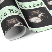 Gepersonaliseerde Baby echo Baby shower Cadeaupapier (Rol Hoek)