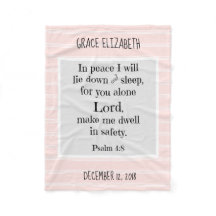 Gepersonaliseerde Baby, een nachtgebed (Psalm 4:8)