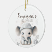Gepersonaliseerde Baby eerste kerst Keramisch Ornament (Links)