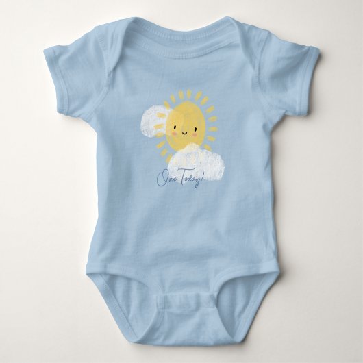 Gepersonaliseerde Baby eerste verjaardag outfit Romper (Voorkant)
