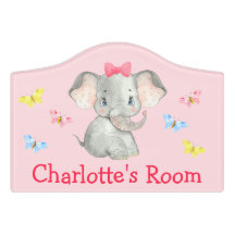 Gepersonaliseerde Baby Elephant Girls Roze slaapka