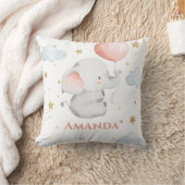 Gepersonaliseerde Baby Elephant Nursery Custom Kussen (Deken)