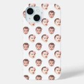 Gepersonaliseerde Baby Face 2 foto's Wit Case-Mate iPhone Case (Achterkant)