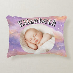 Gepersonaliseerde Baby-foto   Aangepast Baby-Afbee Accent Kussen