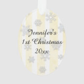 Gepersonaliseerde Baby Foto Kerst Keepsake Ornament (achterkant)