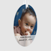 Gepersonaliseerde Baby Foto's Ornament (voorkant)