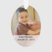 Gepersonaliseerde Baby Foto's Ornament (achterkant)
