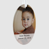 Gepersonaliseerde Baby Foto's Ornament (voorkant)