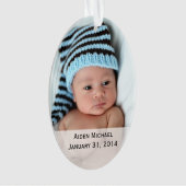 Gepersonaliseerde Baby Foto's Ornament (voorkant)