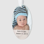 Gepersonaliseerde Baby Foto's Ornament (voorkant)