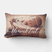 Gepersonaliseerde baby Fotoscript dankbaar Kussen (Voorkant)