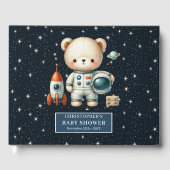 Gepersonaliseerde Baby Gastboek Teddy Bear Astrona Gastenboek (Voorkant)