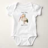 Gepersonaliseerde Baby Geboorte One Piece Bodysuit (Voorkant)