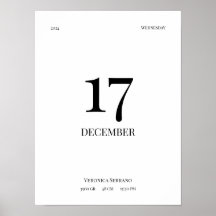 Gepersonaliseerde Baby Geboorte Poster - Minimalis