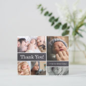 Gepersonaliseerde Baby geboorteaankondiging Dank u Briefkaart (Staand voorkant)