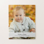 Gepersonaliseerde Baby-geboorteaankondiging Legpuzzel (Verticaal)
