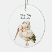 Gepersonaliseerde Baby Geboorteaankondiging Orname Keramisch Ornament (Links)