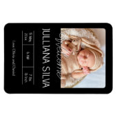 gepersonaliseerde baby geboorteaankondigingen  magneet (Horizontaal)