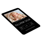 gepersonaliseerde baby geboorteaankondigingen  magneet (Rechterzijde)