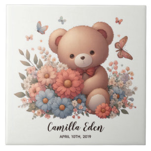 Gepersonaliseerde Baby Geboortenaam Keramische Teg Tegeltje