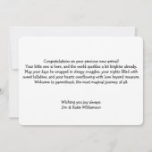 Gepersonaliseerde Baby Gefeliciteerd Kaart (Achterkant)