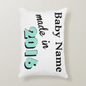 Gepersonaliseerde Baby gemaakt in 2016 Accent Kussen (Voorkant(Verticaal))