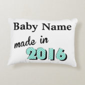 Gepersonaliseerde Baby gemaakt in 2016 Accent Kussen (Achterkant)