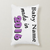Gepersonaliseerde Baby gemaakt in Paars 2016 Accent Kussen (Voorkant(Verticaal))