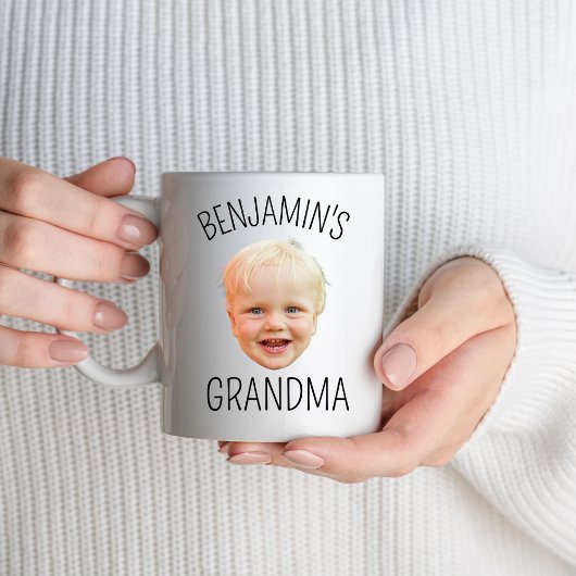 Gepersonaliseerde Baby Gezicht Afbeelding Oma Verj Mok