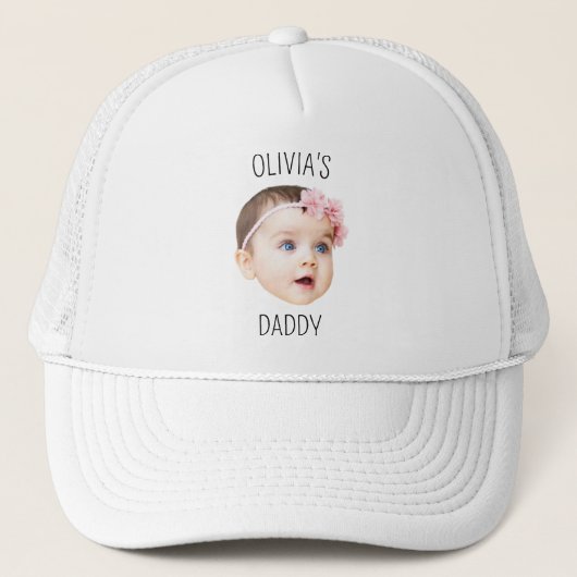 Gepersonaliseerde Baby Gezicht Foto Grappig Trucker Pet (Voorkant)
