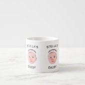 Gepersonaliseerde Baby Gezicht Foto Vader Gift Espresso Kop (Voorkant)