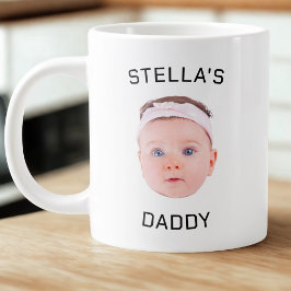 Gepersonaliseerde Baby Gezicht Foto Vader Gift Grote Koffiekop