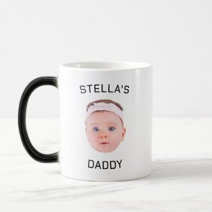 Gepersonaliseerde Baby Gezicht Foto Vader Gift Magische Mok