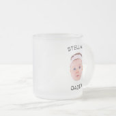 Gepersonaliseerde Baby Gezicht Foto Vader Gift Matglas Koffiemok (Voorkant rechts)