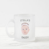 Gepersonaliseerde Baby Gezicht Foto Vader Gift Matglas Koffiemok (Links)