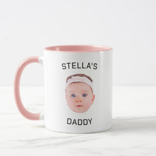 Gepersonaliseerde Baby Gezicht Foto Vader Gift Mok
