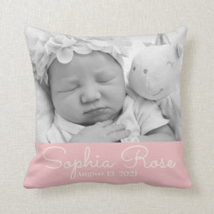 Gepersonaliseerde Baby Gift for Girl Sierkussen