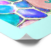 gepersonaliseerde baby giraf poster (Hoek)