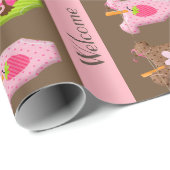 Gepersonaliseerde baby Girl Cadeaupapier (Rol Hoek)