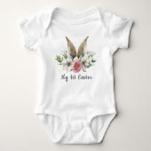Gepersonaliseerde baby Girl Cute Bunny Ears Baby B Romper (Voorkant)
